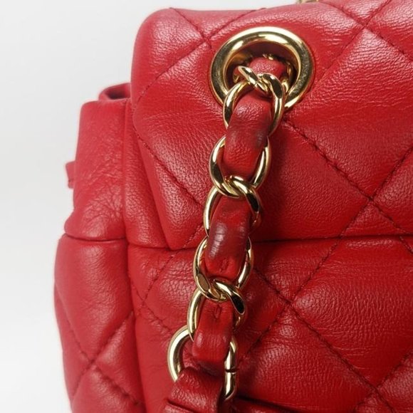 Chanel Mini Urban Spirit Red Lambskin Leather Backpack - Picture 8 of 10
